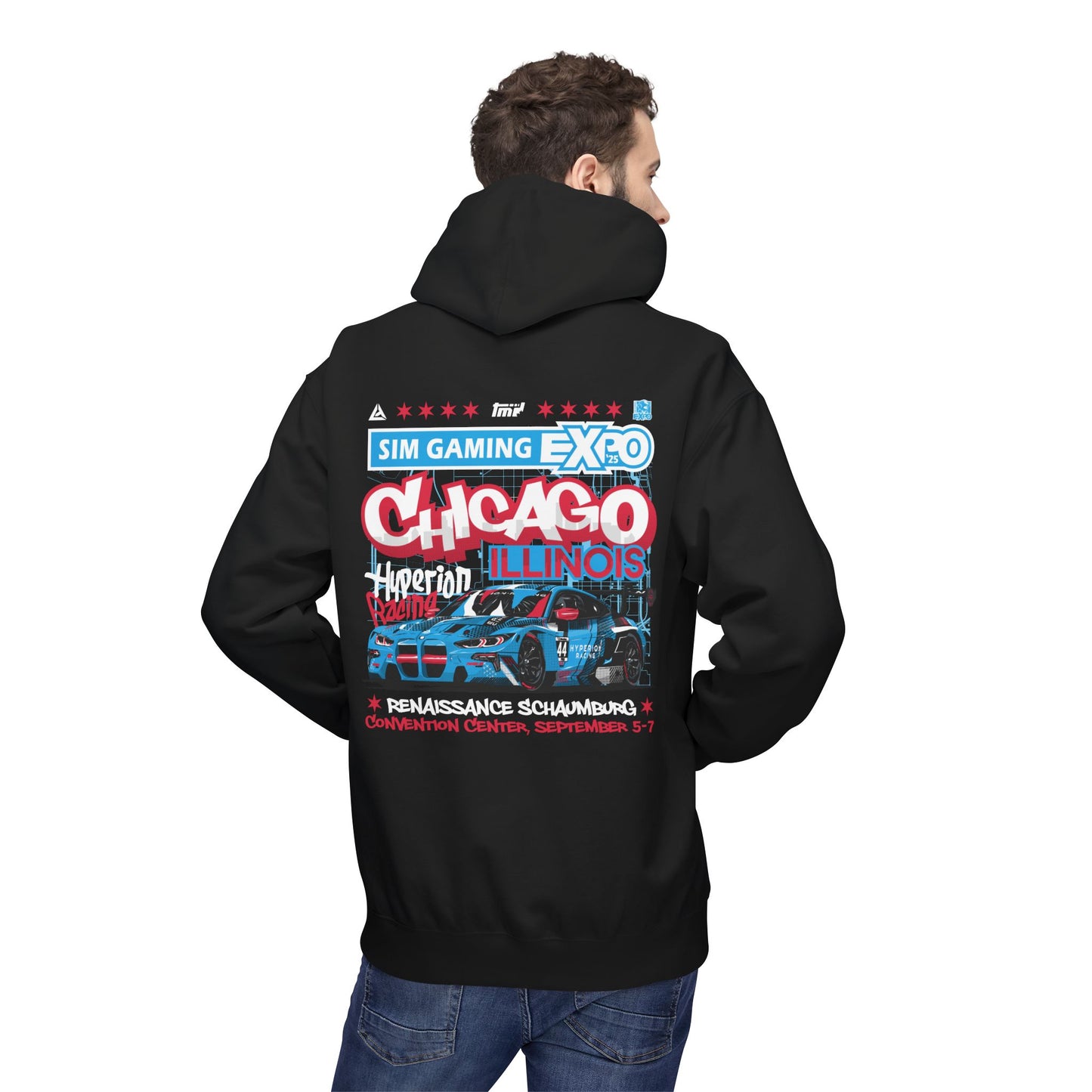 Hyperion Racing x Sim Gaming Expo 2025 Black Hoodie